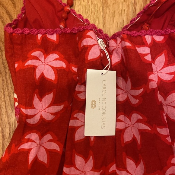 nwt caroline constas floral dress - size M - Picture 7 of 8